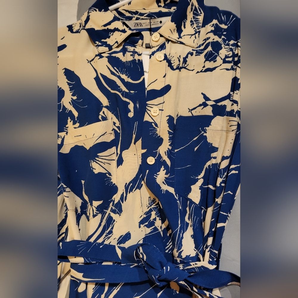 Zara ,Women’s The Emile Floral Print Button Top Midi Dress. New with tags - Picture 7 of 9